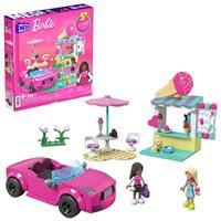 MEGA Barbie Car Building Toys Playset, Convertible & Ice Cream Stand with 225 Pieces, 2 Micro-Dolls and Accessories, Pink, Gift Ideas for Kids£, HPN78