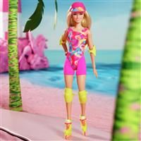 Barbie THE MOVIE , Margot Robbie as Barbie Doll , inLine Skating Outfit, iconic look from the film, neon skate gear, HRB04