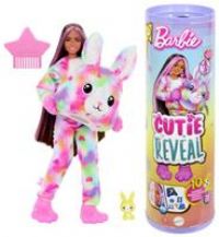 Barbie Cutie Reveal Doll & Accessories with Tie-Dyed Bunny Plush Costume & 10 Surprises Including Color Change, Color Dream Series, HRK38