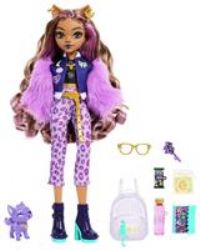 Monster High Clawdeen Wolf Doll with Pet Dog Crescent and Accessories like Backpack, Planner, Snacks and More, HRP65