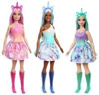 Barbie Unicorn Dolls with Colorful Fantasy Hair, Ombre Outfits, and Unicorn-Themed Fantasy Accessories, HRR13