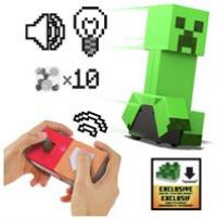 Mattel Minecraft Exploding RC Creeper with Lights & Sounds, 10 Explosion Particles, Game-Authentic Movement & DLC Code, HRR48