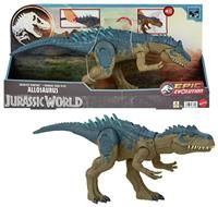 Jurassic World Ruthless Rampagin Allosaurus Dinosaur Toy, Action Figure with Continuous Chomp Attack & Roar Sounds, Button Activated Evolved Battle Spikes, HRX50