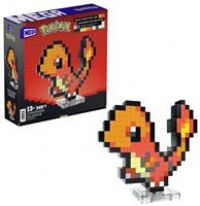 MEGA Pokémon Action Figure Building Set, Charmander with 349 Pieces and Pixel Retro Style, for Table or Wall Decor, Build & Display Toy for Collectors, HTH76