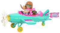 Barbie Chelsea Can Be… Doll & Plane Playset, 2-Seater Aircraft with Spinning Daisy Propellor & 7 Accessories, Including Puppy & Stickers, HTK38