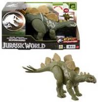 Jurassic World Wild Roar Hesperosaurus Dinosaur Figure with Continuing Roar Sound & Attack Action, Posable Physical Toy & Digital Play, HTK69