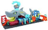 Hot Wheels Let/'s Race Netflix - City Toy Car Track Set, Ultra Shark Car Wash with 1:64 Scale Color Reveal Toy Car, Repeat Color-Change Feature, Storage, HTN82