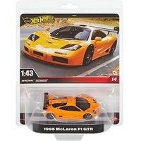 Hot Wheels Premium Mclaren F1, 1:43rd Scale Vehicle, Officially Licensed Replicas for Adult Collectors, Real Riders Tires, Metal/Metal Body & Chassis, HWT15