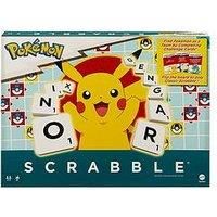 Mattel Games Scrabble Pokémon Board Game, Family Word Game with Two Ways to Play, includes 50 Challenge Cards featuring Pokémon characters for 2-4 Players, UK Version, HXB94