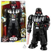 Fisher-Price Imaginext STAR WARS Darth Vader Bot 2+ Ft Tall Toy, Lights Sounds & Stormtrooper Metal Character Key for Kids Ages 3+ Years, HXG51