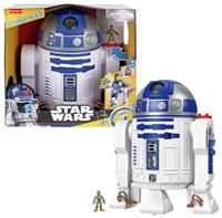 Fisher-Price Imaginext STAR WARS Toy R2-D2 (17.5 In Tall) with Lights Sounds & C-3P0 Metal Character Key for Kids Ages 3+ Years, HXG52