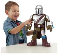 Fisher-Price Imaginext STAR WARS Toy The Mandalorian XXL Figure, 16+ Inch Tall Poseable Character with Launcher for Kids Ages 3+ Years, HXT20