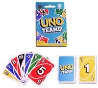 Mattel Games UNO Teams Card Game for Family Nights, Game Nights, Travel, Camping & Parties for Players 7 And Up In Up To Four Teams, With Cards Any Colorblind Player Can Use, HXT58