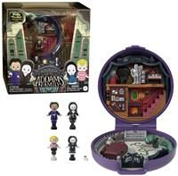 Polly Pocket Collector Playset, The Addams Family Compact with 4 Special Edition Character Dolls and 10 Accessories, HXW25