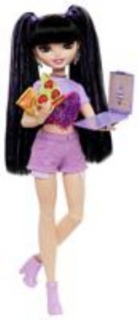 Barbie Dream Besties Doll and Accessories, Renee Posable Fashion Doll with Long Black Hair, 11 Video and Food Pieces, HYC24