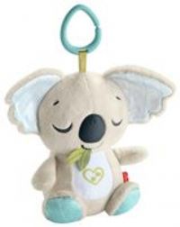 Fisher-Price Baby Toy On-the-Go Koala Soother, Plush Portable Sound Machine with White Noise & Music for Newborns Ages 0+ Months, JBD65