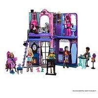 Monster High Boo-tique Hotel Doll House, Foldable Playset with Spooky Surprises in Every Room and 13+ Pieces Including Furniture and Accessories, JBF16