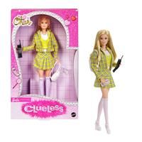Barbie Signature Doll, Clueless Cher Collectible in Yellow Plaid Suit with Backpack, Cell Phone, & Learner’s Permit Accessories, JBJ34