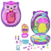 Polly Pocket Polly Pocket Hedgehog Mom & Baby Purse Playset With 2 Dolls & 16 Accessories Including Pets