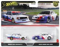 Hot Wheels Premium BMW E46 GTR, Car Culture 2-Pack of 1:64 Scale Vehicles, Unique Pairings, Real Riders Tires, Metal/Metal Chassis, Toy for Collectors, JBK99