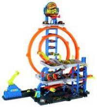 Hot Wheels Mega Loop Garage Playset with 1 Die-Cast Toy Car