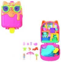 Polly Pocket Polly Pocket Kitty Popsicle Resort Compact Playset With 1 Micro Doll And Pet Puppy, Travel Toy With Themed Accessories