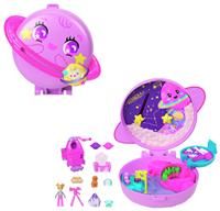 Polly Pocket Polly Pocket Planet Polly Compact Playset With 1 Micro Doll And Pet Puppy, Travel Toy With Themed Accessories