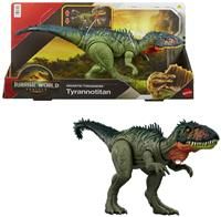 Mattel Jurassic World Rebirth Gigantic Thrashers Tyrannotitian Dinosaur Figure Toy, 2 Tail Activated Rampage Attacks, Digital Play£, JCL75