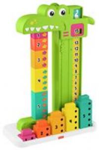 Fisher-Price Preschool Learning Toy Adding Alligator Counting Activity with 10 Stacking Blocks for Kids Ages 3+ Years, JCT13