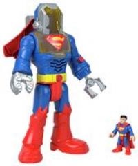 Fisher-Price Imaginext DC Super Friends Superman Toy Insider & Exo Suit 12-Inch Robot with Lights & Sounds for Kids Ages 3+ Years, JCT47