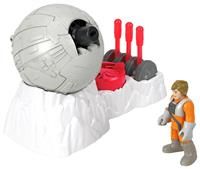 Fisher-Price Imaginext Star Wars Toys Rebel Base Cannon Launcher with Luke Skywalker Metal Character Key for Kids Ages 3+ Years