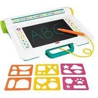 Fisher-Price Preschool Toy Learn & Doodle Desk Mess-Free Writing & Drawing Tablet with LCD Screen for Travel Creative Play Kids Ages 3+ Years, JDL70