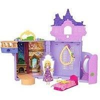 Mattel Disney Princess Toys, Rapunzel Storytime Stackers Doll House Tower with Rapunzel Small Doll, 1 Pascal Figure & 7 Accessories, Inspired by Movie, JDP61