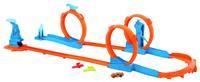 Hot Wheels Toy Car Track Set, Triple Loop Pack & 1:64 Scale Vehicle, Track-Building Components with 3 Loops, Speed Snap Tracks & Adapters, JDW39