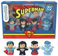Little People COLLECTOR Superman Through the Ages Special Edition Set for Adults & Fans, 4 Figures in a Display Package, JFD63