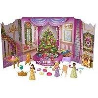 Mattel Disney Princess Doll Advent Calendar with 24 Days of Surprises, Including 3 Small Dolls, 3 Friends, 6 Fashions & 16 Accy Inspired by Movies, JFG79