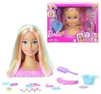 Barbie Doll Styling Head with 20+ Hair Styling Accessories Including Star & Butterfly Color Change Hair Clips, JFG81, Blonde