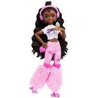 Barbie Dream Besties Doll and Accessories, Barbie “Brooklyn” Posable Roller Skating Fashion Doll with Dark Brown Hair, 9Music & Video Themed Pieces, JFX97