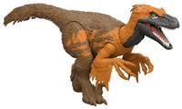 £Mattel Jurassic World Rebirth Wild Roar Utahraptor Dinosaur Toy with Tail-Controlled Chomp Multi-Direction Attack & Sound, Posable & Digital Play, JGC80