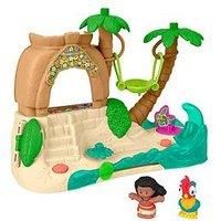 Fisher-Price Little People Toddler Toy Disney Princess Moana Adventure Village Playset with Figures for Pretend Play Kids Ages 18+ Months, JGP44