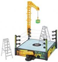 WWE Money In The Bank Cash-In Ring Playset with 2 Play Modes & 40+ Sounds & Phrases, Includes Launcher Crane, Ladders & Briefcase, 13-Inch x 20-Inch, JGR83