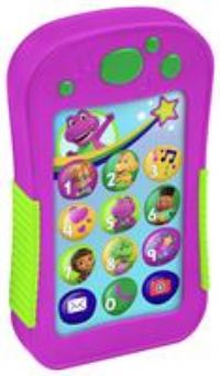 Barney World Toddler Toy – Hey Phone with Music, Lights & Phrases for Preschool Kids Ages 2+, Multilingual Version in English, Italian, French, German, and Dutch, JGT55