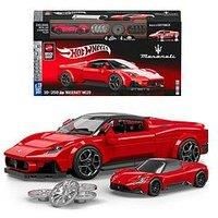£Mattel Brick Shop Hot Wheels Speed Series Building Set, Maserati MC20 with 250 Pieces, Realistic Details and Custom Decals, Adult Collectors and Kids Ages 10+, JFR90