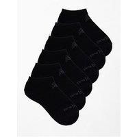 New Balance - Black Sport Socks, Breathable Cotton, No Show Liner, 6 Pack (Large)