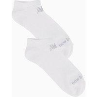New Balance Unisex Performance Cotton Flat Knit No Show 2 Pack Socks - White