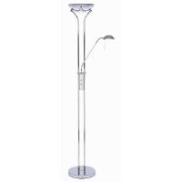 Ebern Designs Lessard 180cm Floor Lamp Chrome 180cm H X 45cm W X 26cm D