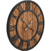 Rio Roxanna 60cm Wall Clock Black;Brown