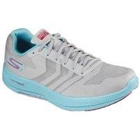 Skechers Women/'s GO Run Razor 3+ Sneaker, Gray Mesh/Hot Melt/Aqua & Hot Pink Trim , 4 UK medium