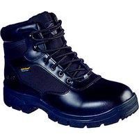 Skechers Wascana Benen WP Tactical Black Mens Occupational Footwear Leather OB