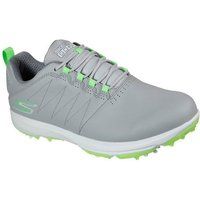 Skechers Mens GO GOLF Pro 4 Leather Waterproof Spiked Golf Shoes 214001 Grey/Lime 8UK